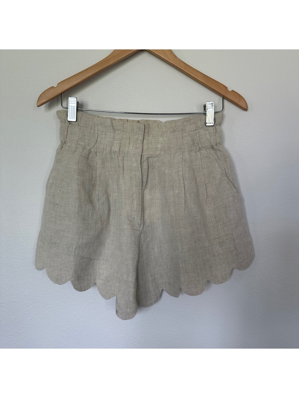 Scarlett Poppies - Women’s Amaria Scalloped Edges Mini Shorts NEW Small
